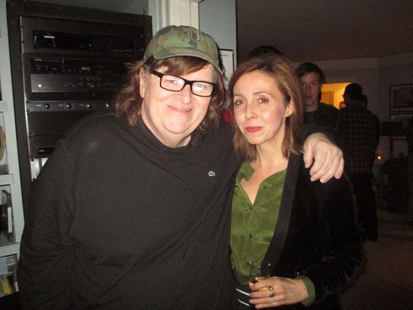 Michael Moore with Anne-Katrin Titze: "It's about going to countries that have great ideas." 